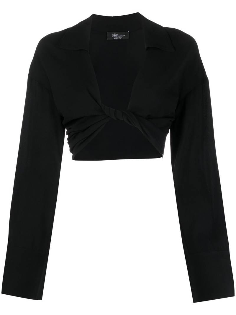 Blumarine Cropped-Top mit Drapierung - Schwarz von Blumarine