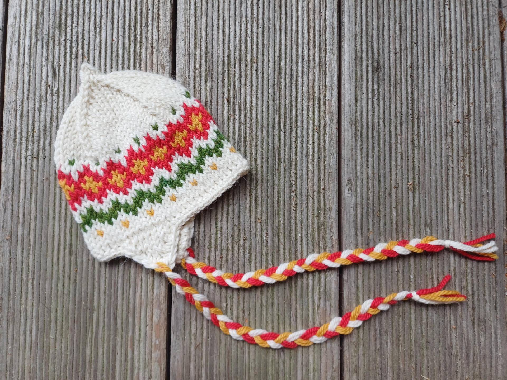 Norweger Kinder Mütze Babymütze Wollmütze 56/62 0-3 Monate von Blumenkind77