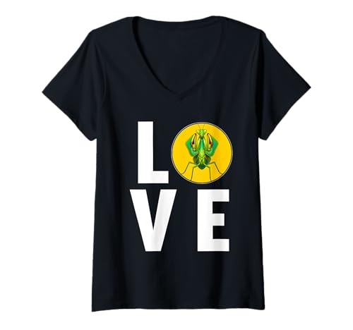 Damen Blumenmantiden Blumenmantis T-Shirt mit V-Ausschnitt Damen Blumenmantiden Blumenmantis T-Shirt mit V-Ausschnitt von Blumenmantiden Blumenmantis Tier Shop