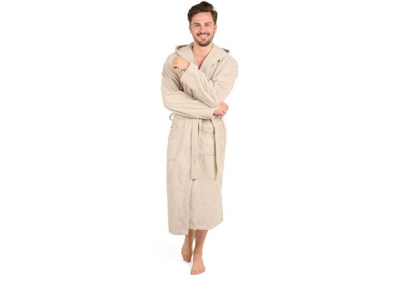 Blumtal Bademantel Herren, Baumwolle, mit gefütterter Kapuze, mit samtigen Frottee-Velours, Oeko-TEX® Zertifiziert von Blumtal