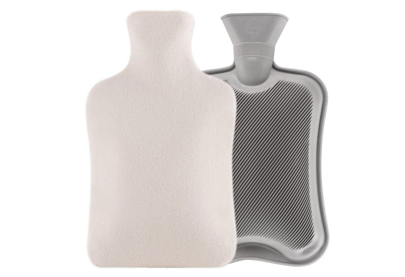 Blumtal Wärmflasche mit Bezug aus Polar Fleece, (für Kinder und Erwachsene, Bettflasche zur Schmerzlinderung, aus Naturkautschuk für Kinder und Erwachsene) von Blumtal