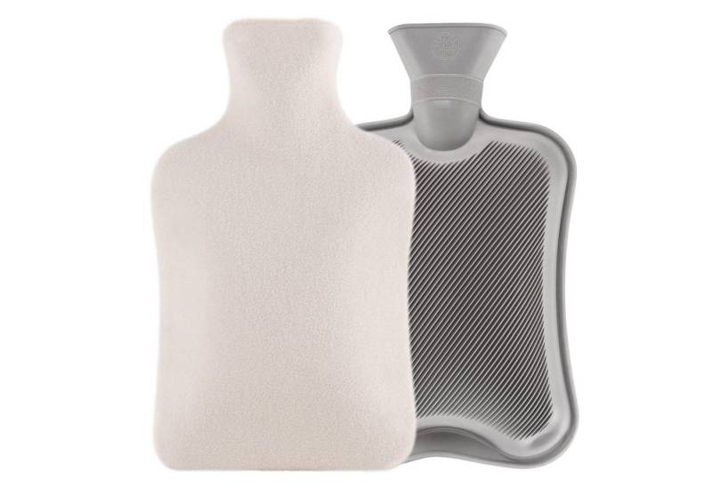Blumtal Wärmflasche mit Bezug aus Polar Fleece, (für Kinder und Erwachsene, Bettflasche zur Schmerzlinderung, aus Naturkautschuk für Kinder und Erwachsene) von Blumtal