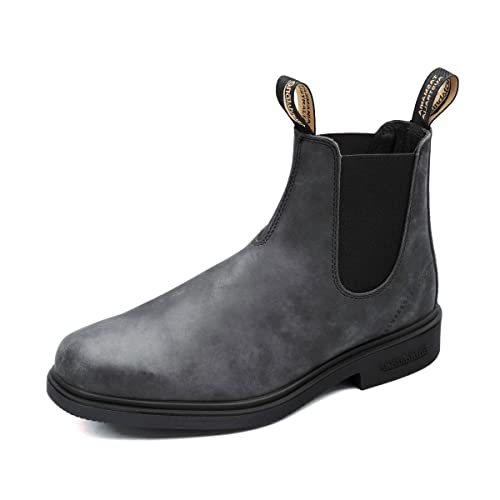 BLUNDSTONE Unisex-Erwachsene Chisel Toe 1308 Chelsea Boots, Grau (Rustic Black Rustic Black), 47 EU (12 UK) von Blundstone