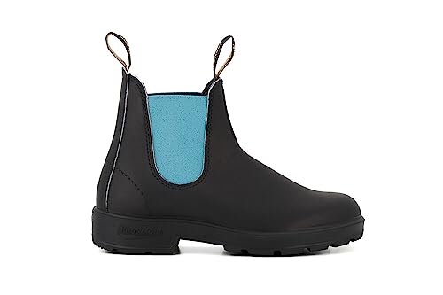 Blundstone 2207 klassische Unisex-Chelsea-Stiefelette aus schwarzem Leder, 37 EU, Schwarz und Blaugrün von Blundstone