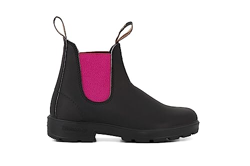 Blundstone 2208 Klassischer Chelsea-Stiefel aus schwarzem Fuchsia-Leder für Damen, 35.5 EU von Blundstone