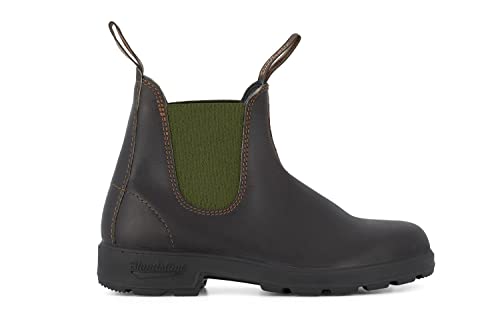 Blundstone 519 Stout Chelsea Stiefel Aus Braunem, Olivfarbenem Leder 10.5 von Blundstone