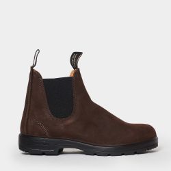 Blundstone Braune Nubukleder-stiefeletten Mit Schwarzen Elastikeinsätzen von Blundstone