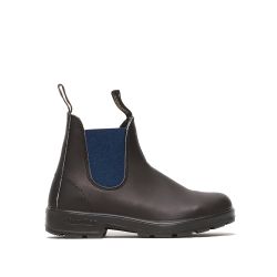 Blundstone Herren Braune Lederstiefeletten Mit Blauem Elastikeinsatz von Blundstone