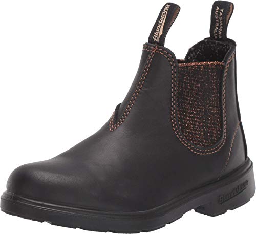 BLUNDSTONE Unisex Kids Series Chelsea Boot, Black/Bronze Glitter, 33 EU von Blundstone