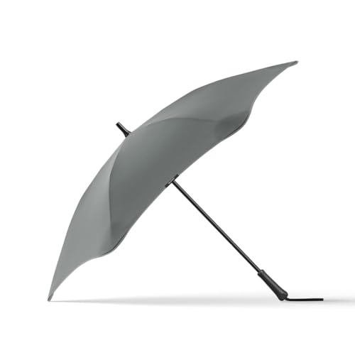 BLUNT Classic Stockschirm Regenschirm grau | elegant & sturmfest – 120 cm Ø | Innovatives & patentiertes Design – getestet im Windkanal von BLUNT