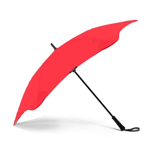 BLUNT Classic Stockschirm Regenschirm rot | elegant & sturmfest – 120 cm Ø | Innovatives & patentiertes Design – getestet im Windkanal von BLUNT