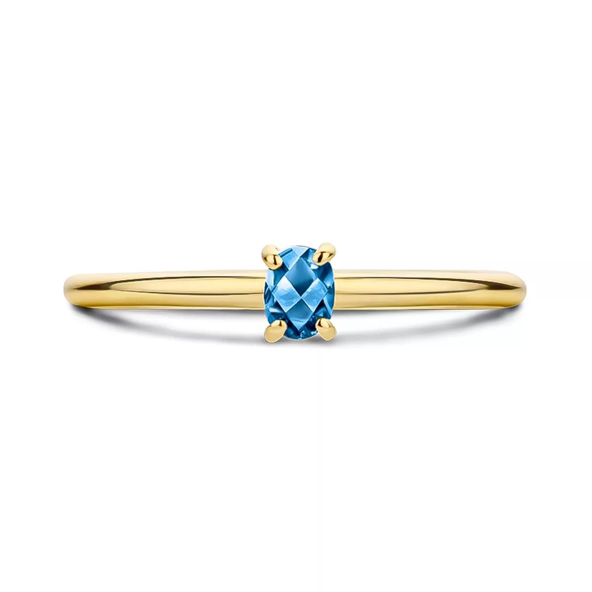 Blush Ring - Ring 1204YLB - Gold (14k) with Blue Topas - Gr. 50 - in Gold - für Damen von Blush