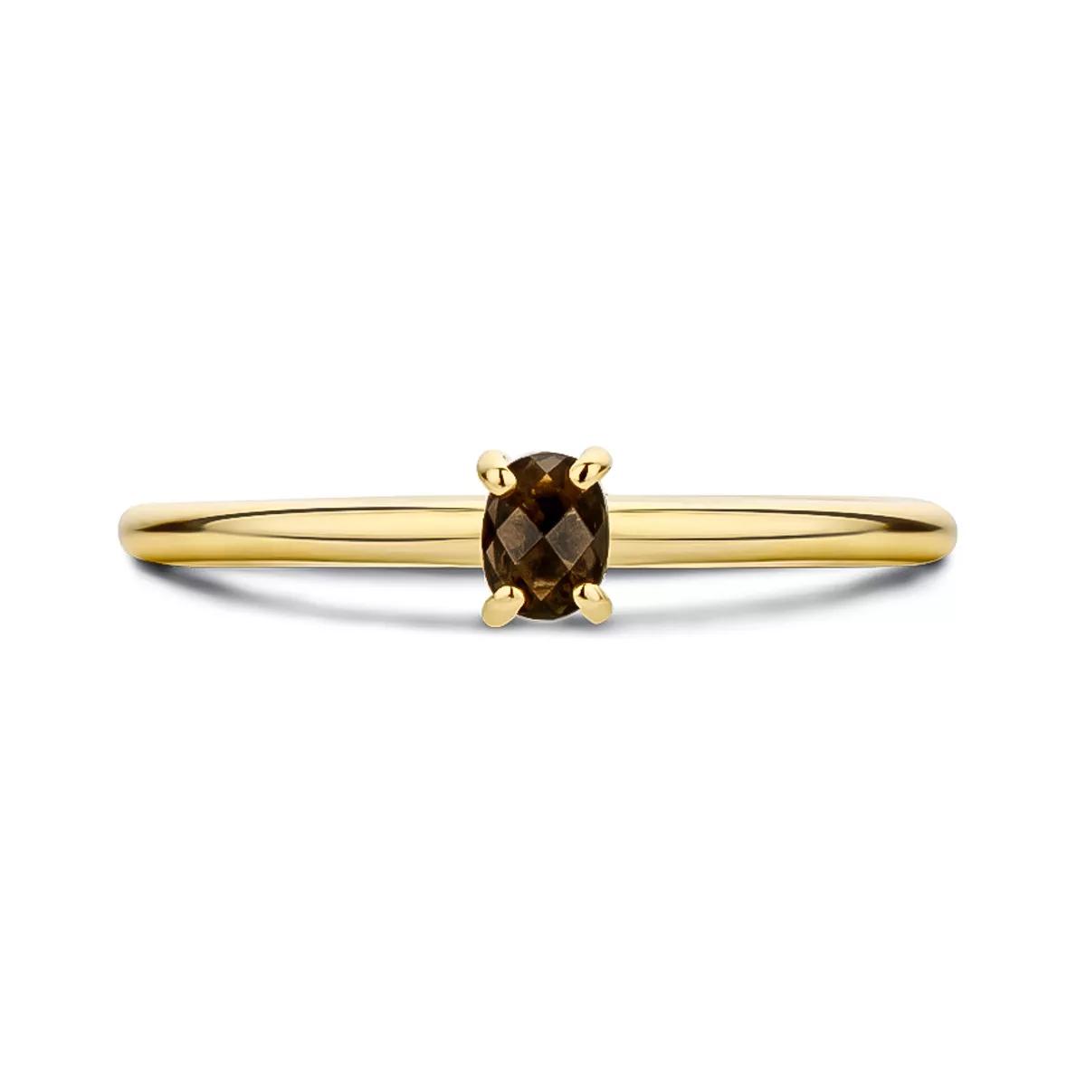 Blush Ring - Ring 1204YSQ - Gold (14k) with Smokey Quartz - Gr. 50 - in Gold - für Damen von Blush