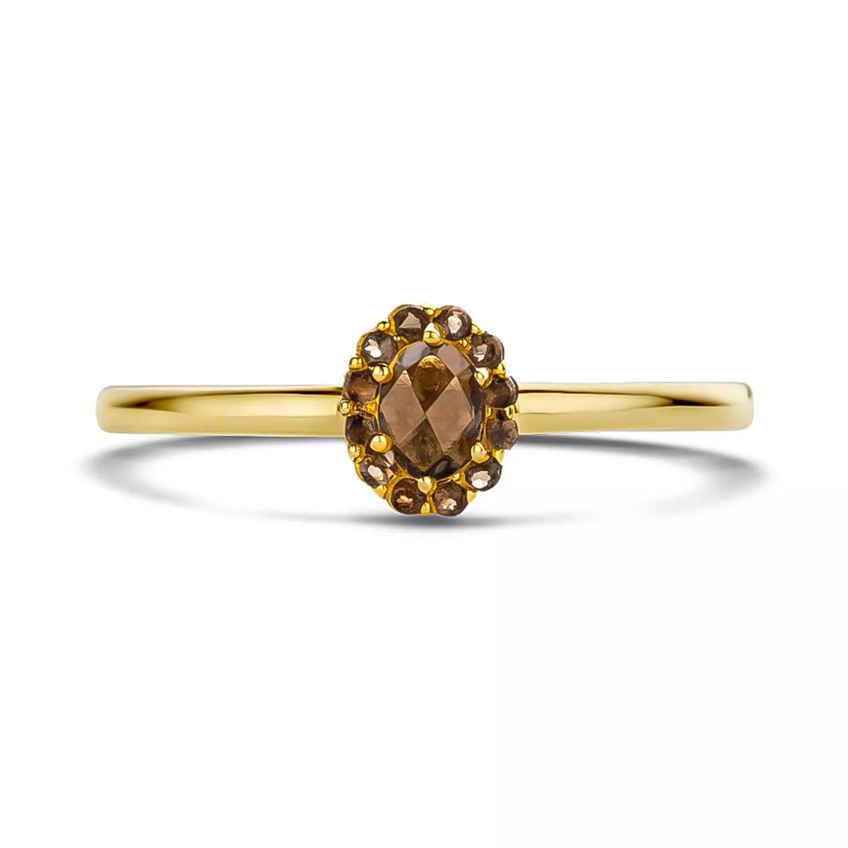 Blush Ring - Ring 1226YSQ - Gold (14k) with Smokey Quartz - Gr. 52 - in Gold - für Damen von Blush