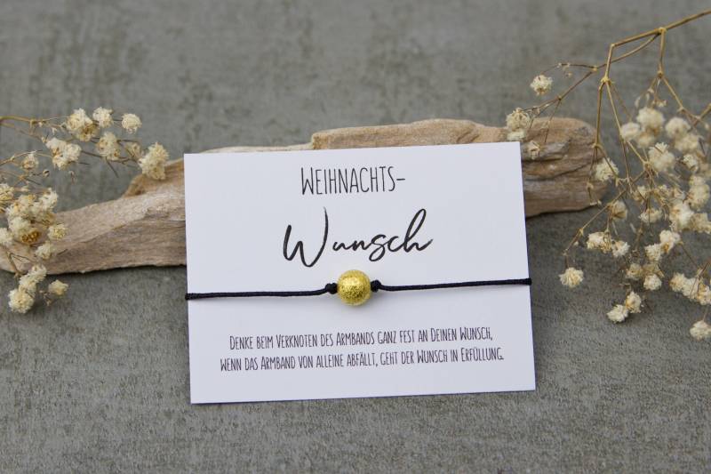 Weihnachtswunsch Armband - Geschenkidee Für Freundin, Familie Oder Wichtelgeschenk Im Advent Weihnachtswunsch Armband - Geschenkidee Für Freundin, Familie Oder Wichtelgeschenk Im Advent von BlushingApplesDE