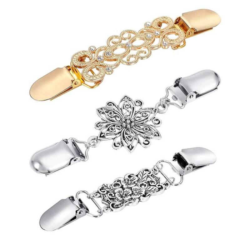 Blusmart Anstecknadel Vintage Kragen Schal Pin (Strickjacke Kragen Kleider Clips, 3-tlg., Brosche Clips Hemd Clips), Für Frauen Mädchen Shirt von Blusmart