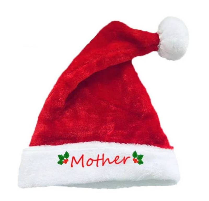 Blusmart Bommelmütze Plüsch verdickte Weihnachts mützen für erwachsene Kinder (Rot Nikolausmütze, 1-St., Winter weihnachts mützen) für Weihnachten Neujahr geschenk von Blusmart