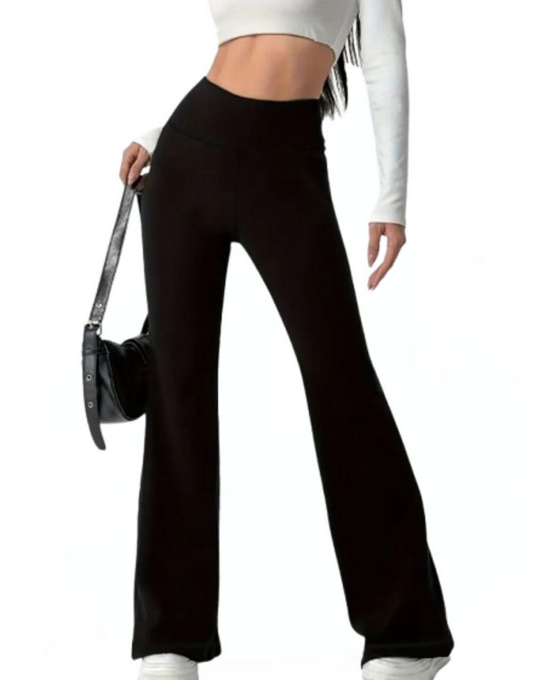 Blusmart Bootcuthose Damen-Leggings für Herbst und Winter (Fleece-Futter für Wärme und Wärme, 2-tlg., Winter-Yogahose mit hohem Bund) Weite, ausgestellte und warme Hose von Blusmart