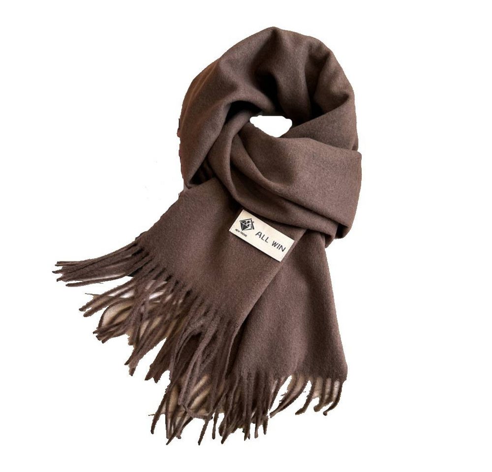 Blusmart Halstuch Schal Damen Warm Herbst Winter unifarben Baumwolle mit quasten, (Dick und weich, Einfarbige Schals und Tücher), Für abendkleid xl Stola Scarf Winterschal von Blusmart