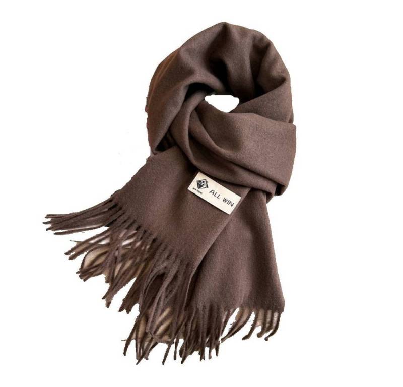 Blusmart Halstuch Schal Damen Warm Herbst Winter unifarben Baumwolle mit quasten, (Dick und weich, Einfarbige Schals und Tücher), Für abendkleid xl Stola Scarf Winterschal von Blusmart
