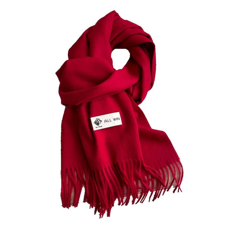 Blusmart Halstuch Schal Damen Warm Herbst Winter unifarben Baumwolle mit quasten, (Dick und weich, Einfarbige Schals und Tücher), Für abendkleid xl Stola Scarf Winterschal von Blusmart