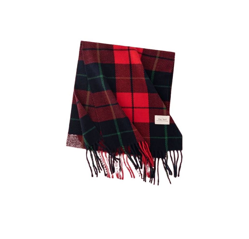 Blusmart Modeschal Herbst und Winter Weihnachten Plaid Schal, (Streifen, Plaidmuster, 1-St. Warmer Schal), für Frauen Geschenk Retro von Blusmart