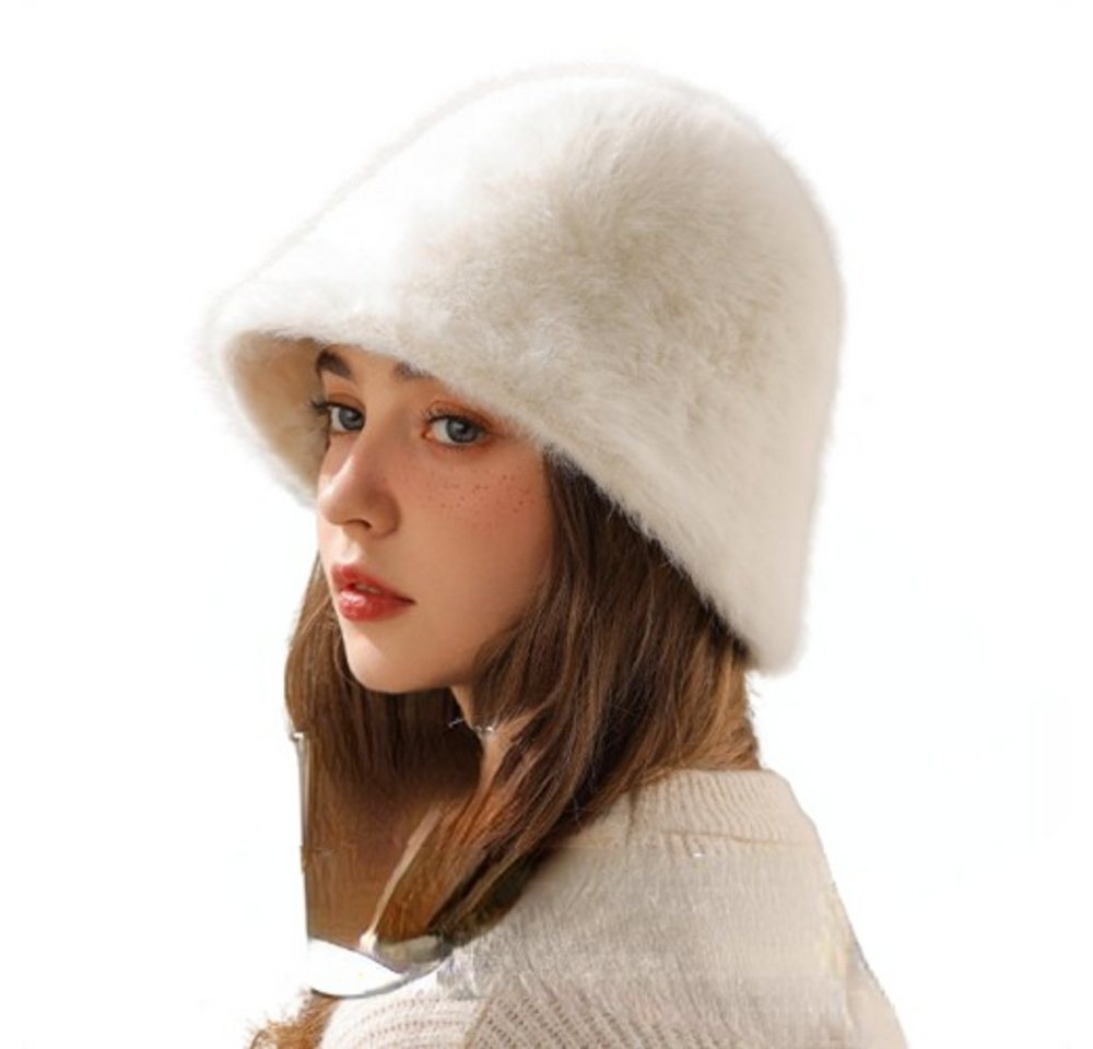 Blusmart Plüschmütze Damen-Plüschmütze für Herbst/Winter (Ohren-/Kopfschutz, Warm und stylisch) Für Kopfumfang 54–58 cm von Blusmart