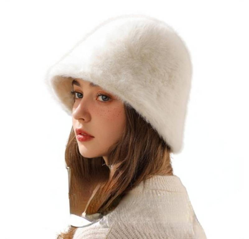 Blusmart Plüschmütze Damen-Plüschmütze für Herbst/Winter (Ohren-/Kopfschutz, Warm und stylisch) Für Kopfumfang 54–58 cm von Blusmart
