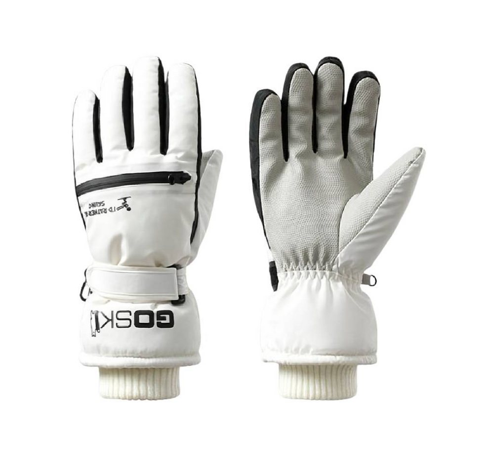 Blusmart Skihandschuhe Winter-Skihandschuhe mit Reißverschlusstasche (Winddichte und warme Touchscreen-Handschuhe, Wasserdichtes Fleecefutter) Für Skifahren, Radfahren und andere Outdoor-Sportarten von Blusmart