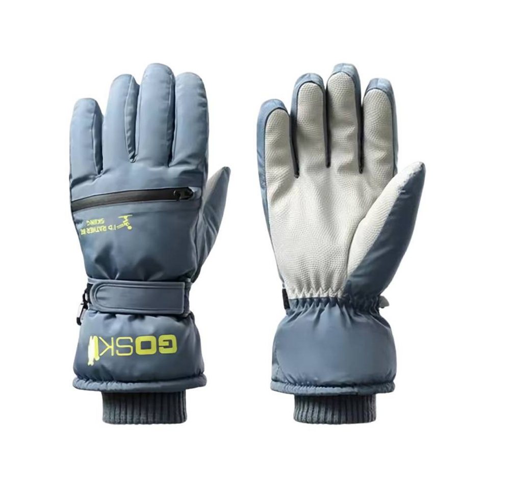 Blusmart Skihandschuhe Winter-Skihandschuhe mit Reißverschlusstasche (Winddichte und warme Touchscreen-Handschuhe, Wasserdichtes Fleecefutter) Für Skifahren, Radfahren und andere Outdoor-Sportarten von Blusmart