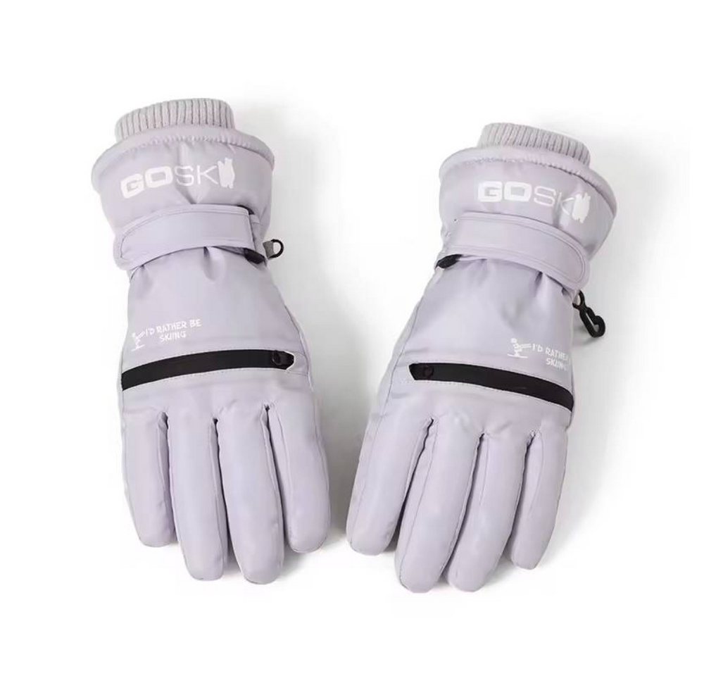 Blusmart Skihandschuhe Winter-Skihandschuhe mit Reißverschlusstasche (Winddichte und warme Touchscreen-Handschuhe, Wasserdichtes Fleecefutter) Für Skifahren, Radfahren und andere Outdoor-Sportarten von Blusmart