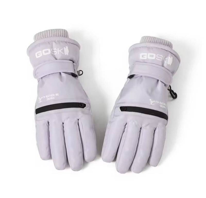 Blusmart Skihandschuhe Winter-Skihandschuhe mit Reißverschlusstasche (Winddichte und warme Touchscreen-Handschuhe, Wasserdichtes Fleecefutter) Für Skifahren, Radfahren und andere Outdoor-Sportarten von Blusmart