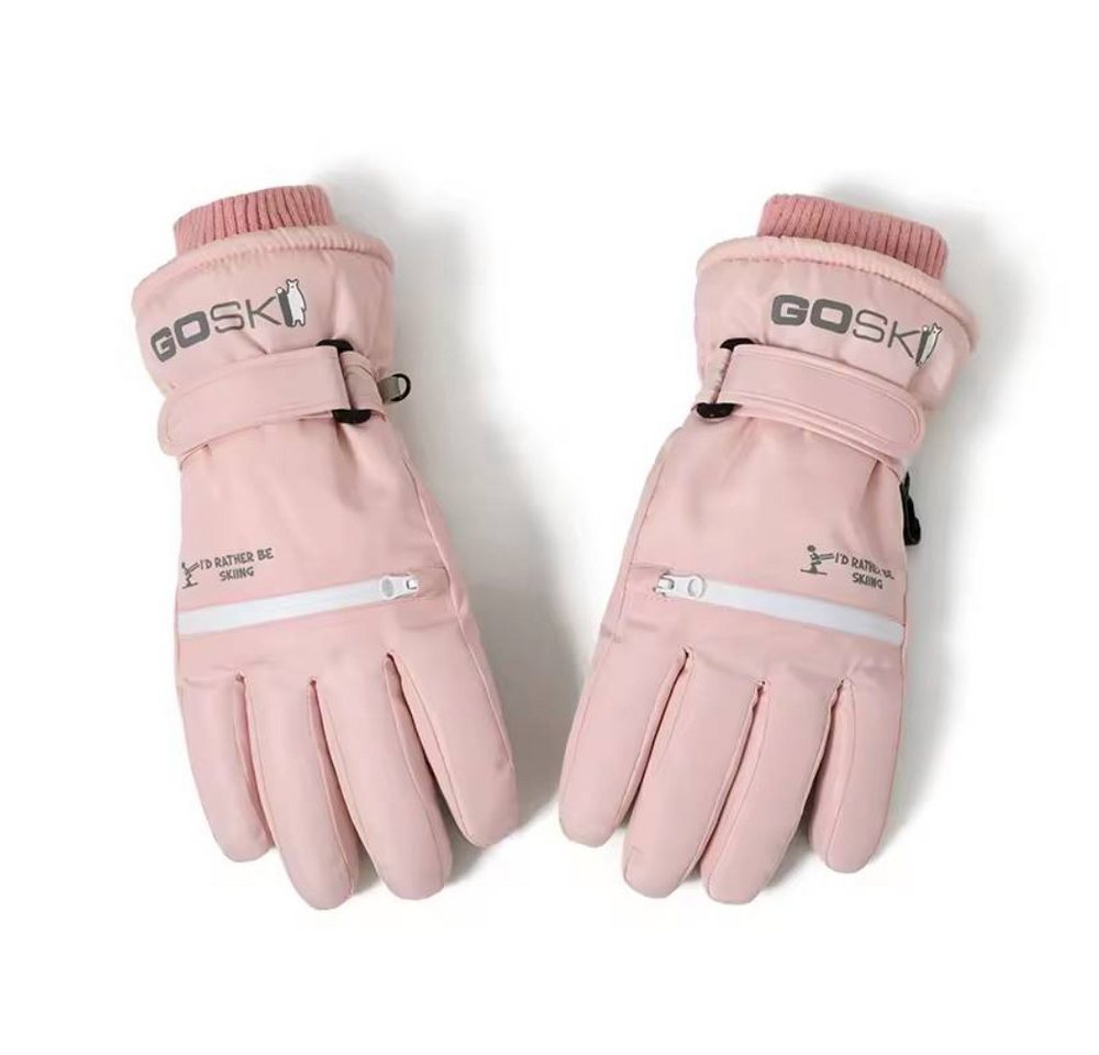 Blusmart Skihandschuhe Winter-Skihandschuhe mit Reißverschlusstasche (Winddichte und warme Touchscreen-Handschuhe, Wasserdichtes Fleecefutter) Für Skifahren, Radfahren und andere Outdoor-Sportarten von Blusmart