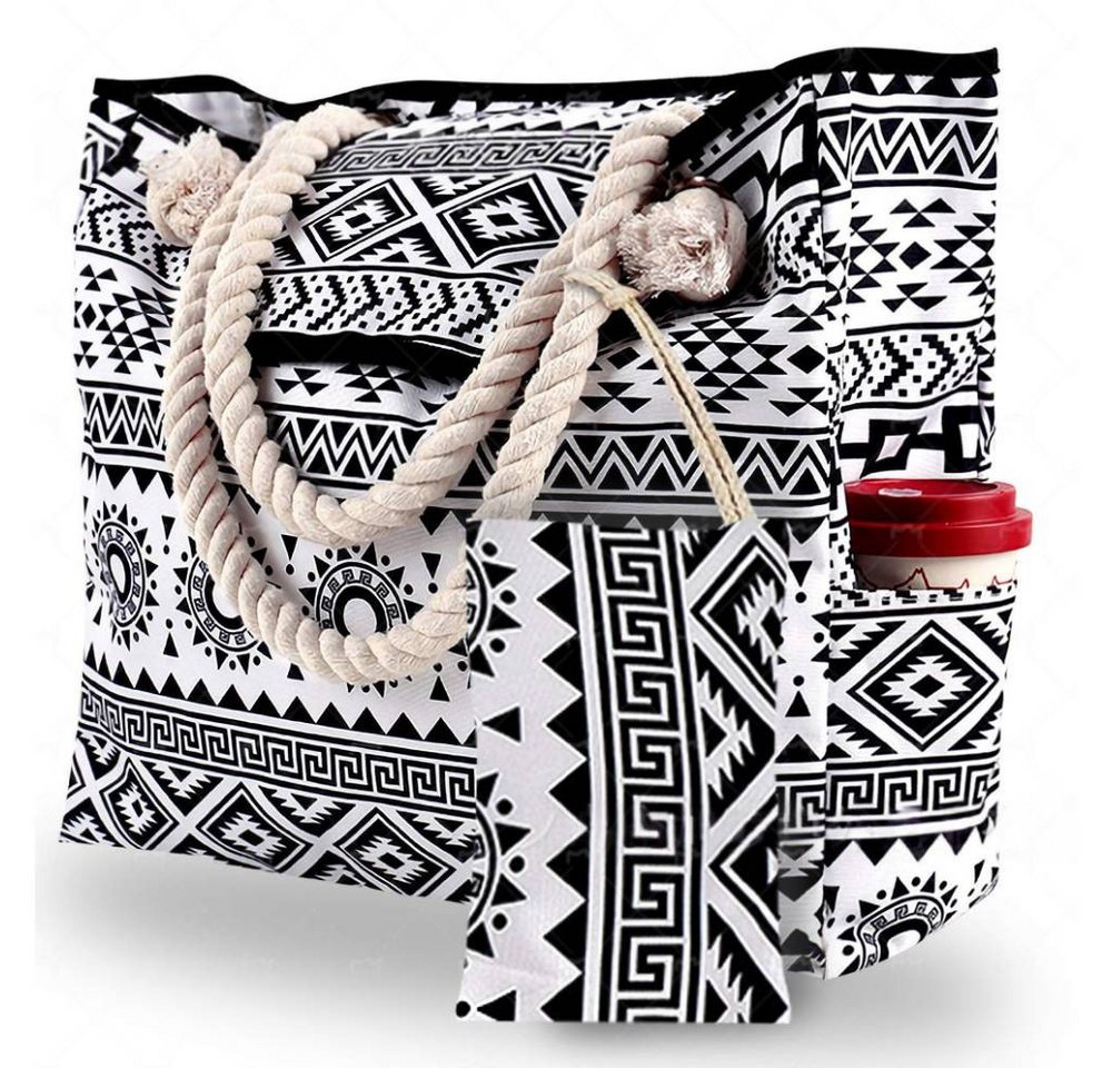 Blusmart Strandtasche Große Strandtasche für Damen mit kleiner Geldbörse (Segeltuch Umhängetasche, Beach Bag, Einkaufstasche Wasserdicht), Für Reisen, Strand, Schwimmbad von Blusmart