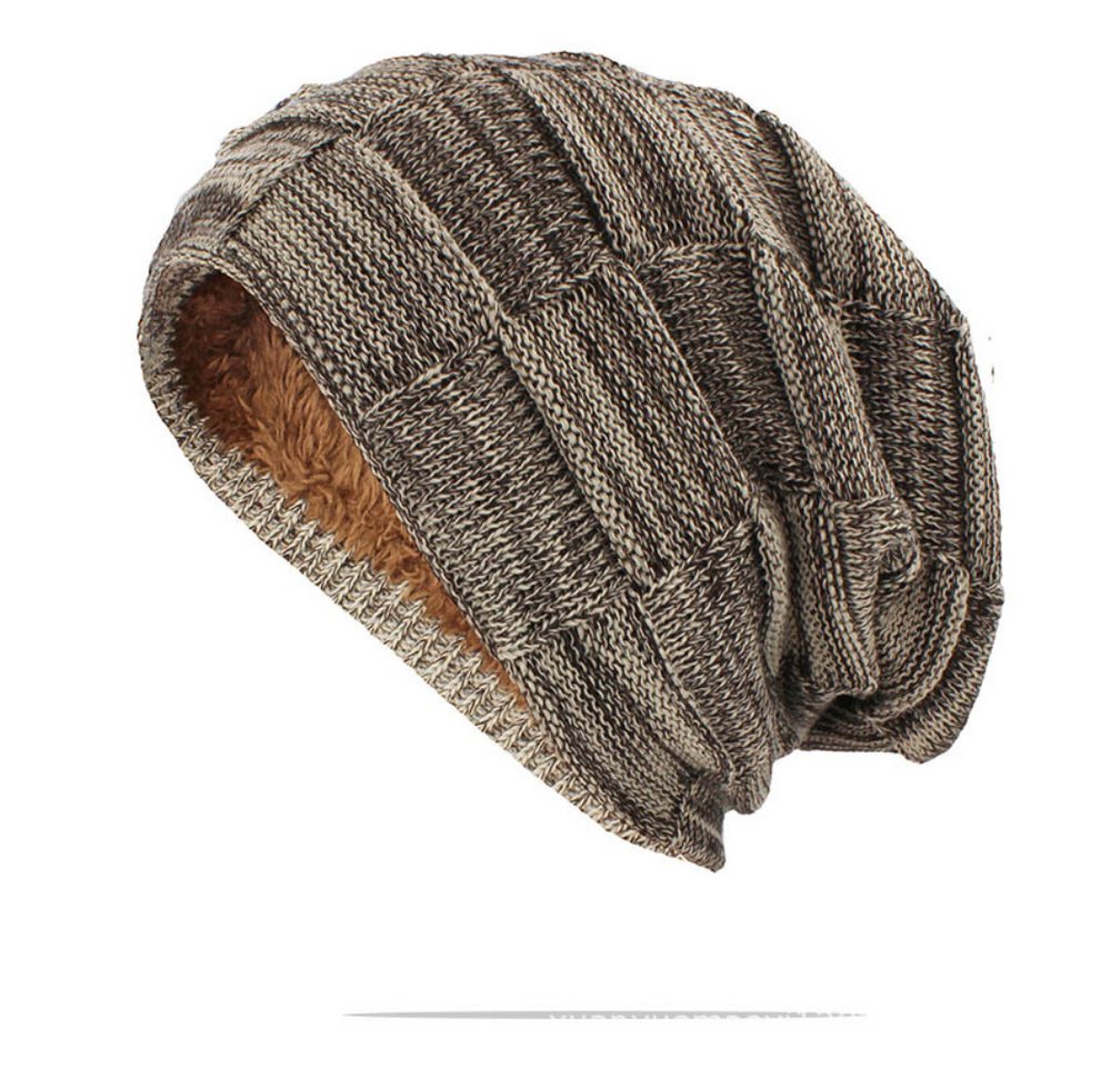 Blusmart Strickmütze Unisex-Strickmütze (Geometrische Wintermütze, Outdoor-Strickmütze) Gefütterte Fleece- und Windschutzmütze von Blusmart