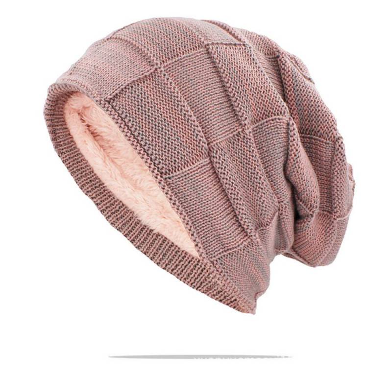 Blusmart Strickmütze Unisex-Strickmütze (Geometrische Wintermütze, Outdoor-Strickmütze) Gefütterte Fleece- und Windschutzmütze von Blusmart