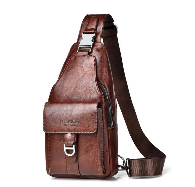 Blusmart Umhängetasche Modische Unisex-Brusttasche (Retro-Casual-Stil, Multifunktionstaschen), Verschleißfest und wasserdicht, leicht zu reisen von Blusmart