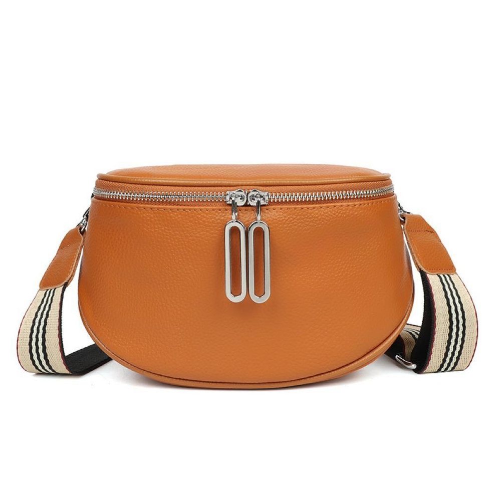 Blusmart Umhängetasche  Schultertasche Damen Casual Einzelne Schulter Crossbody Tasche (kleine Umhängetasche mit Reißverschluss und abnehmbar, Schultergurt 1 -tlg. , Bauchtasche Damen Leder, Geldbörse),  Fashion Solid Farbe Umhängetaschen von Blusmart