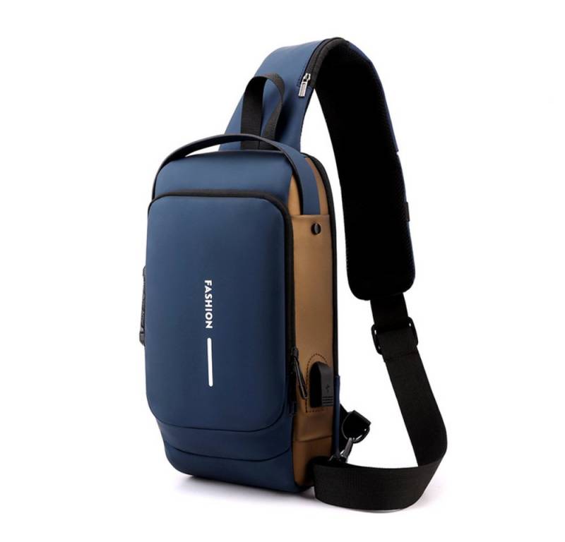 Blusmart Umhängetasche Wasserdichte Unisex-Brusttasche/Umhängetasche (Mit USB-Ladeanschluss und Diebstahlsicherung, Multifunktionstaschen + Seitentaschen), Vielseitige Tragemöglichkeiten von Blusmart