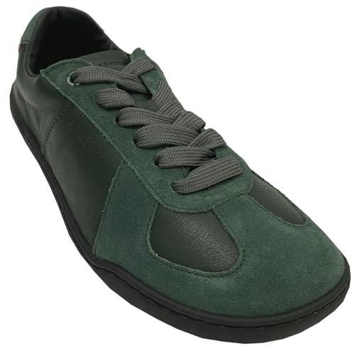 Blusun Lässiger Sneaker/Barfußschuhe in Sky Blue Leder BLSN-200M (Forest Green, EU Schuhgrößensystem, Erwachsene, Numerisch, M, 38) von Blusun