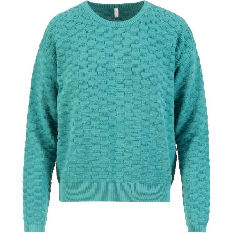 Blutsgeschwister Chic Promenade Damen Pullover diamond knit petrol XS von Blutsgeschwister