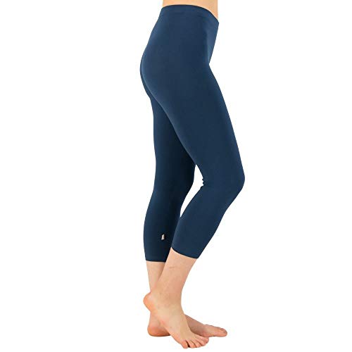 Blutsgeschwister Damen Capri Legging 3/4 Beinlänge (L, Blau) von Blutsgeschwister