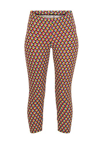 Blutsgeschwister Damen Capri Leggings Cropped Laune Legs, Fleurs dansantes, S von Blutsgeschwister