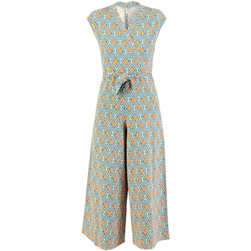 Blutsgeschwister Damen Hello Fritjes Culotte Jumpsuit, flowers' mirror of joy, S von Blutsgeschwister