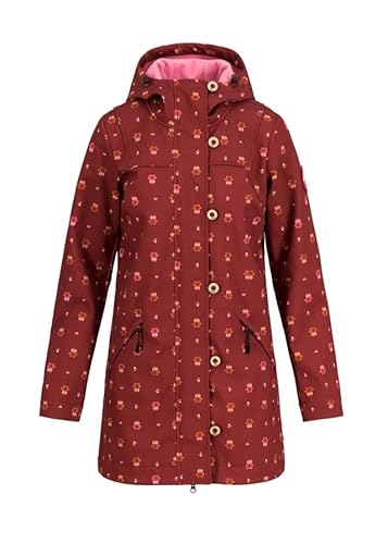 Blutsgeschwister Damen Jacke Softshelljacke wild weather long anorak - owls around me, XXL von Blutsgeschwister