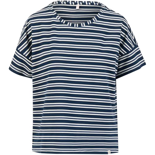 Blutsgeschwister Damen The Generous One T-Shirt, Caravan Stripes Blue, L von Blutsgeschwister