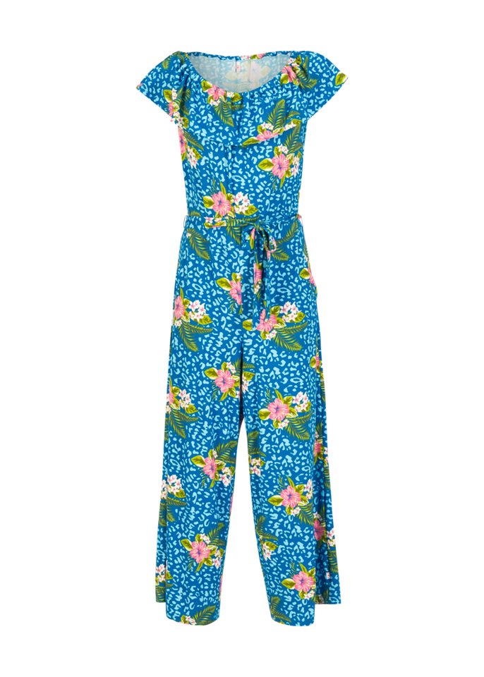 Blutsgeschwister Jumpsuit Hula Moo Moo - tropocal hibiscus leo von Blutsgeschwister