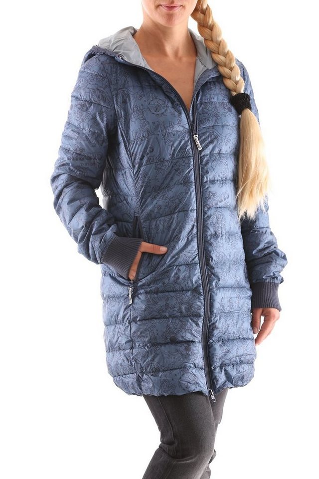 Blutsgeschwister Softshelljacke Blutsgeschwister Leichte Laune Long Jacket Damen Daunen Jacke Mantel von Blutsgeschwister