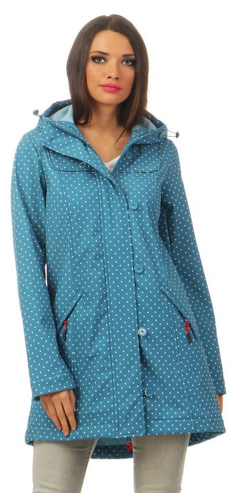 Blutsgeschwister Softshelljacke Blutsgeschwister Wild Weather Long Damen Jacke Mantel von Blutsgeschwister