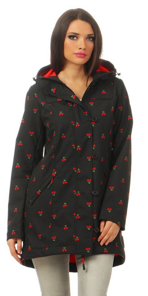 Blutsgeschwister Softshelljacke Blutsgeschwister Wild Weather Long Damen Jacke Mantel von Blutsgeschwister